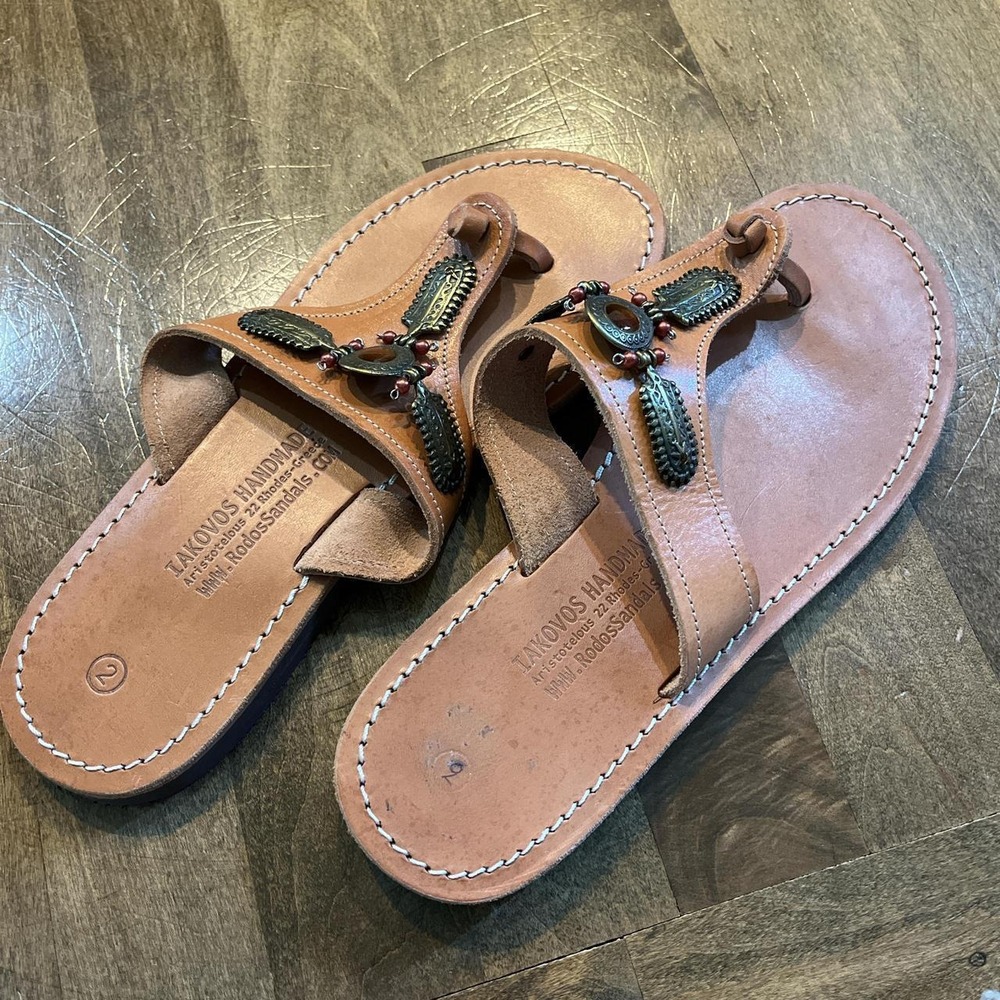Boho festival sandals  handmade leather western hardwear euro Greece